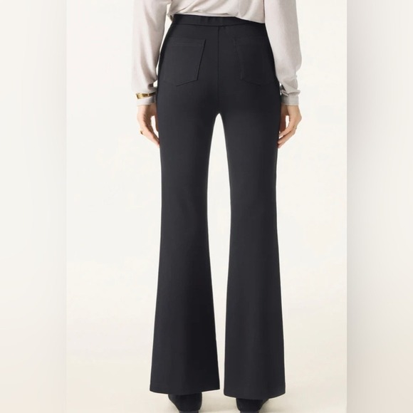 OGL Ponte-De-Roma Slimming Ponte High Rise Pull-on Flared Pants small Black NWT - Picture 4 of 12